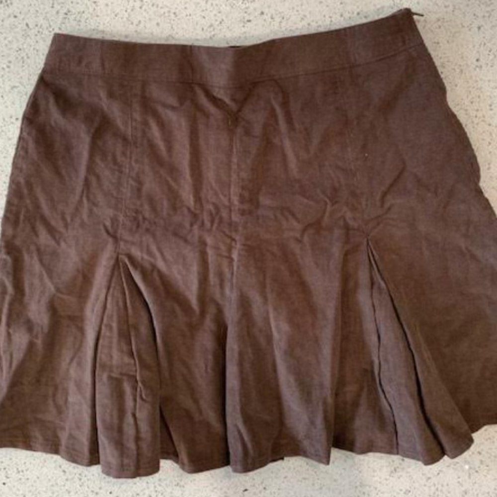 Brown Corduroy Skirt